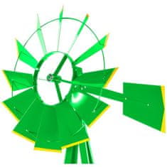 Greatstore Větrný mlýn v US stylu - zelená 245 cm