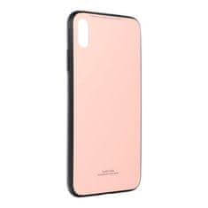 FORCELL Obal / kryt na Apple iPhone XS Max růžový - skleněná záda Forcell