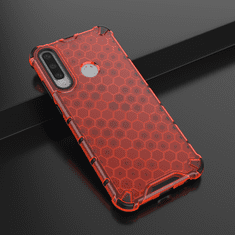 OEM Honeycomb pancéřové pouzdro se silikonovým rámem pro Huawei Y6p red