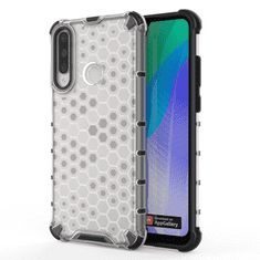 OEM Honeycomb pancéřové pouzdro se silikonovým rámem pro Huawei Y6p transparent