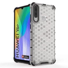 OEM Honeycomb pancéřové pouzdro se silikonovým rámem pro Huawei Y6p transparent