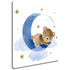 Impresi Obraz Medvídek na modrém měsíci - 40 x 40 cm