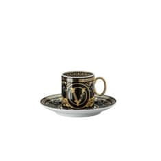 Rosenthal Versace ROSENTHAL VERSACE VIRTUS GALA BLACK Espresso šálek s podšálkem