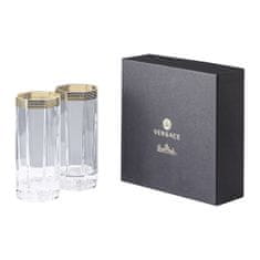 Rosenthal Versace ROSENTHAL VERSACE CRYSTAL MEDUSA D'OR Set sklenic na long drink 2 ks