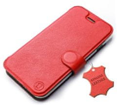 Mobiwear Luxusní flip pouzdro na mobil Samsung Galaxy S10e - Červené - kožené - L_RDS Red Leather