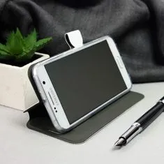 Mobiwear Flipové pouzdro na mobil Samsung Galaxy M21 v provedení C_BLS Black&Gray s šedým vnitřkem