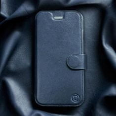Mobiwear Luxusní flip pouzdro na mobil Apple iPhone X - Modré - kožené - L_NBS Blue Leather