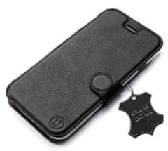 Mobiwear Luxusní flip pouzdro na mobil Huawei P10 Lite - Černé - kožené - L_BLS Black Leather