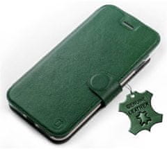 Mobiwear Luxusní flip pouzdro na mobil Samsung Galaxy A3 2017 - Zelené - kožené - L_GRS Green Leather