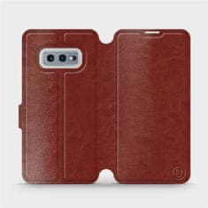 Mobiwear Knížkové flip pouzdro - Samsung Galaxy S10e - C_BRS Brown&Gray s šedým vnitřkem