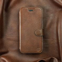 Mobiwear Luxusní flip pouzdro na mobil Samsung Galaxy S10 Plus - Hnědé - kožené - L_BRS Brown Leather