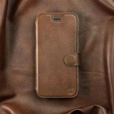 Mobiwear Luxusní flip pouzdro na mobil Samsung Galaxy A21S - Hnědé - kožené - L_BRS Brown Leather