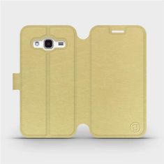 Mobiwear Flip pouzdro na mobil Samsung Galaxy J3 2016 v provedení C_GOS Gold&Gray