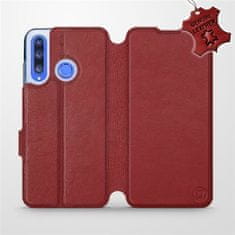 Mobiwear Luxusní flip pouzdro na mobil Honor 20 Lite - Tmavě červené - kožené - L_DRS Dark Red Leather