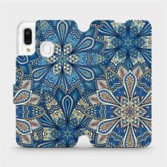 Mobiwear Flipové pouzdro na mobil Samsung Galaxy A40 - V108P Modré mandala květy