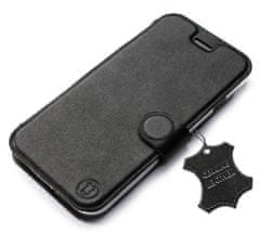 Mobiwear Luxusní flip pouzdro na mobil Xiaomi Redmi Note 9 - Černé - kožené - L_BLS Black Leather
