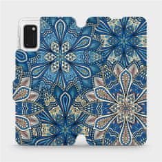 Mobiwear Knížkové flip pouzdro - Samsung Galaxy A41 - V108P Modré mandala květy