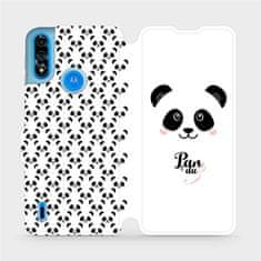 Mobiwear Knížkové flip pouzdro - Motorola Moto E7 Power - M030P Panda Amálka