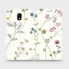 Mobiwear Flipové pouzdro na mobil Samsung Galaxy J5 2017 - MD03S Tenké rostlinky s květy