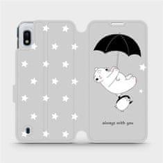 Mobiwear Knížkové flip pouzdro - Samsung Galaxy A10 - MH08P Méďa a tučňák - always with you