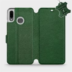 Mobiwear Luxusní flip pouzdro na mobil Huawei Nova 3 - Zelené - kožené - L_GRS Green Leather