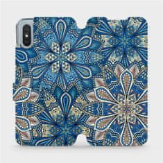 Mobiwear Flipové pouzdro na mobil Xiaomi Redmi 9A / 9AT - V108P Modré mandala květy