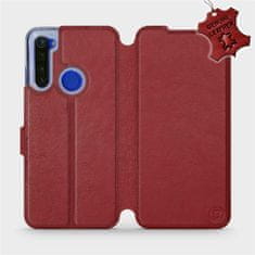 Mobiwear Luxusní flip pouzdro na mobil Xiaomi Redmi Note 8T - Tmavě červené - kožené - L_DRS Dark Red Leather