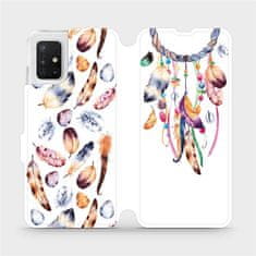 Mobiwear Knížkové flip pouzdro - Samsung Galaxy A51 - M003S Lapač a barevná pírka