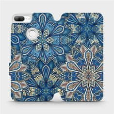 Mobiwear Flipové pouzdro na mobil Honor 9 Lite - V108P Modré mandala květy