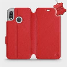 Mobiwear Luxusní flip pouzdro na mobil Huawei P20 Lite - Červené - kožené - L_RDS Red Leather