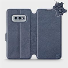 Mobiwear Luxusní flip pouzdro na mobil Samsung Galaxy S10e - Modré - kožené - L_NBS Blue Leather