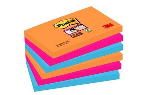 3M Samolepicí bloček "Super Sticky Bangkok", mix barev, 76 x 127 mm, 6x 90 listů, 7100242800