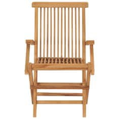 Greatstore Skládací zahradní židle 2 ks masivní teakové dřevo