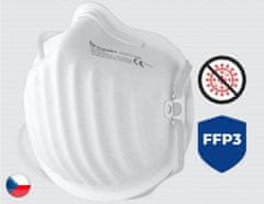 BreaSAFE® 3x Český NanoRespirátor BreaSAFE FFP3 - Znovupoužitelný Bílý