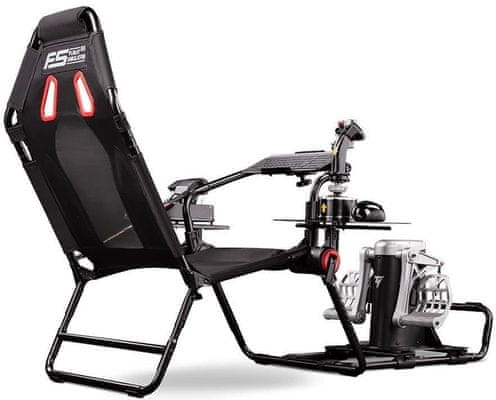 Next Level Racing FLIGHT SIMULATOR LITE Cockpit (NLR-S022) nastavení vzdáleností úprava výšky předvrtaný