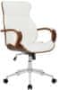 Kancelářská židle Melilla, syntetická kůže, ořech / bílá