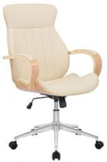 BHM Germany Kancelářská židle Melilla, syntetická kůže, přírodní / krémová