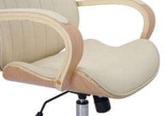 BHM Germany Kancelářská židle Melilla, syntetická kůže, přírodní / krémová