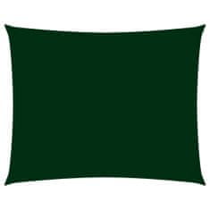 Greatstore Stínící plachta oxfordská látka obdélník 2,5 x 3 m tmavě zelená