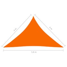 Greatstore Stínící plachta oxfordská látka trojúhelník 4x4x5,8 m oranžová