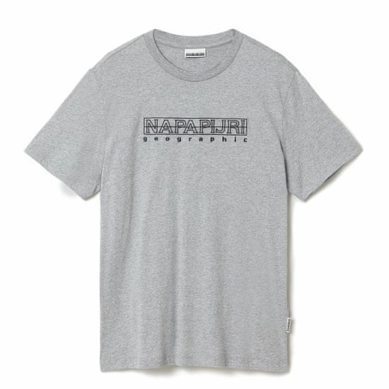 Napapijri Tričko Elbas 4 Medium Grey Solid