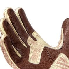 W-TEC Kožené moto rukavice Retro Gloves (Velikost: L, Barva: hnědo-béžová)