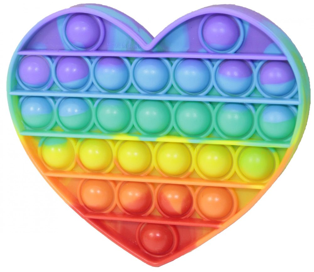 Teddies Bubble pops Praskající bubliny antistresová společenská hra srdce duha