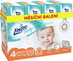 LINTEO Plenky Baby Prémium MAXI+ (10-17 kg) 184 ks