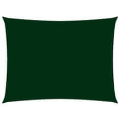 Greatstore Stínící plachta oxfordská látka obdélník 2 x 4,5 m tmavě zelená