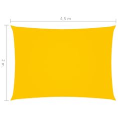 Greatstore Stínící plachta oxfordská látka obdélníková 2 x 4,5 m žlutá