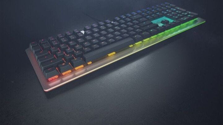 Herná bezdrôtová klávesnica Corsair K57 RGB Wireless, US, anti-ghosting, multi-key rollover, multimediálne klávesy, herné makrá, dedikované makro klávesy, programovateľná