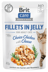 Brit Care Cat Fillets in Jelly Choice Chicken with Cheese 24x85 g