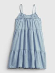 Gap Dětské šaty scalloped tiered denim dress M