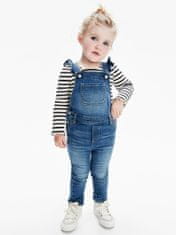 Gap Dětské džíny s laclem ruffle skinny overalls with Washwell 4YRS